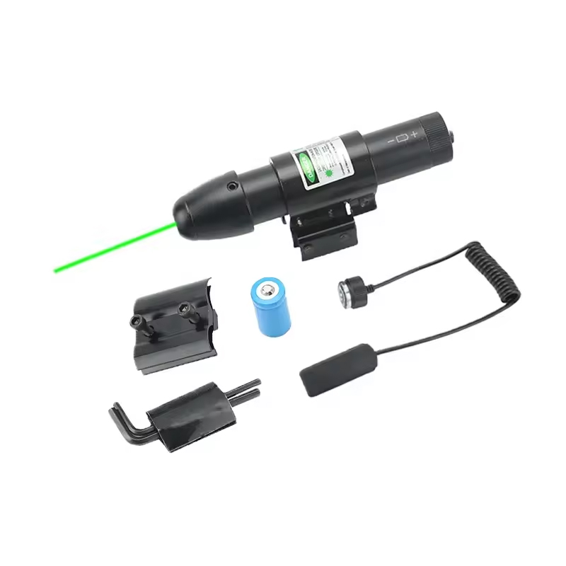 Adjustable Tactical Flashlight Green laser Scope With Pressure Switch