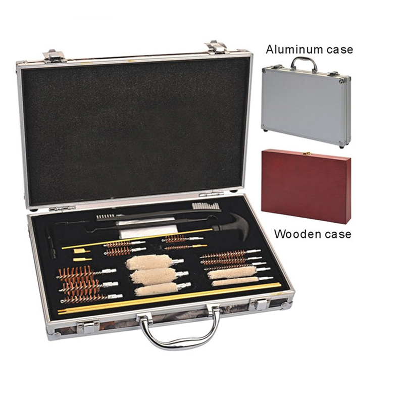 Universal Gun Cleaning Kit Aluminum Case 2 Sets of Gun Cleaning Rods